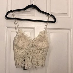 Zara Floral Lace Crop Top